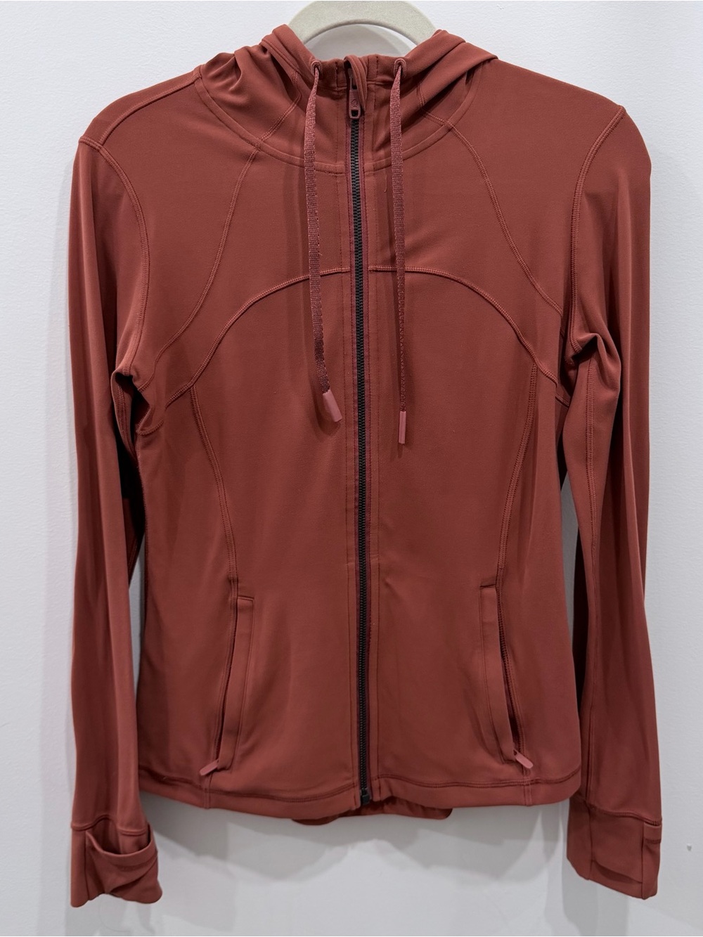 Lululemon Hooded Define Jacket Nulu Size 8 Rustic Clay Orange Terracotta Copper